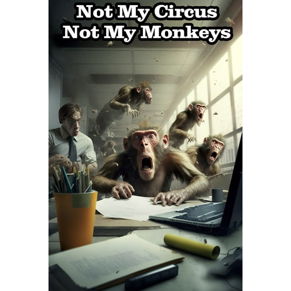 24x36 gallery poster, not my monkeys not my circus office 2
