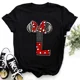 thumbnail image 3 of 2024 Marca Disney Ropa para niños Minnie Mouse Rojo Negro Letras AZ Estampado Niñas Niños Algodón Camiseta Negro Y2k Tops Camisetas para bebés, 3 of 5