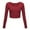 Red, variant on Womens Long Sleeve Shirts, Crop Tops for Women Slim Fitted Tops Casual Fall Fashion Teen Girl Clothes
