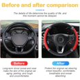 thumbnail image 4 of Designer Rhinestone Car Steering Wheel Cover for Women, 15 Inch Sparkly Steering Wheel Protector with Crystal Diamonds, Soft Leather Non-Slip Grip for Most Cars Red, 4 of 7