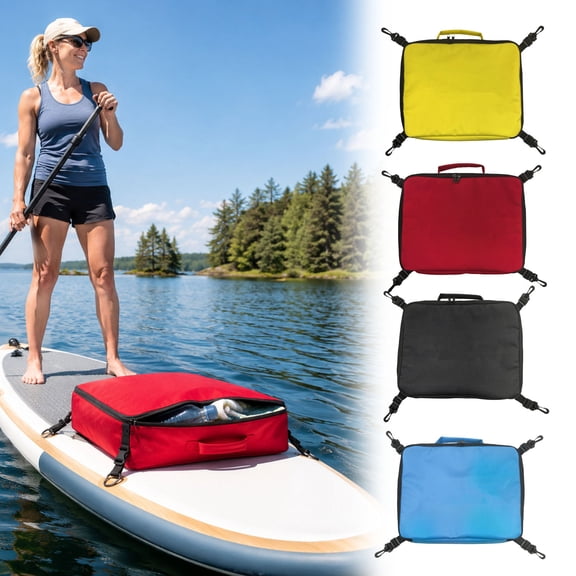 Paddle Board Insulated Cooler Bag Kayak Portable Storage Pouch with Rotating Hook Oxford Sup Paddle Board Accessories Bag for Surfing Water Sports Sky Blue