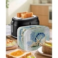 thumbnail image 4 of Blue Coastal Starfish Toaster Cover 4 Slice, Large Kitchen Appliance Covers, Grey Sage Green Nautical Coral Summer Toaster Oven Cover with Loop, Bread Machine Cover Polyester Dust Cover Protection, 4 of 4