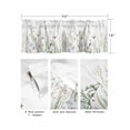 thumbnail image 3 of Green Botanical Floral Curtain Valance for Windows/Living Room/Kitchen/Bathroom/Café, Short Rod Pocket Tier Curtain Window Treatment Panel Spring Summer Rustic Topper Curtain 42''x18'', 3 of 6