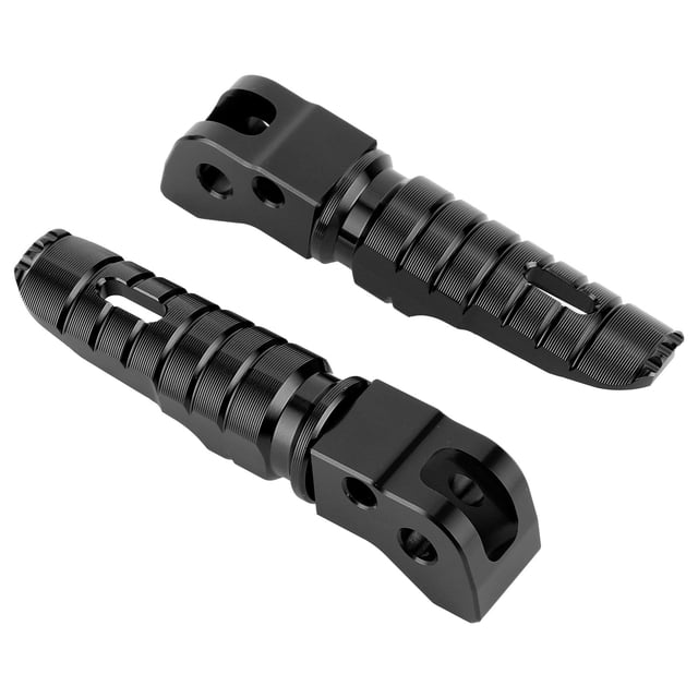 1 par de clavijas de pie traseras de aleación de aluminio, accesorio de modificación de motocicleta apto para 125/250/300 RC200/390 2014+ (negro)