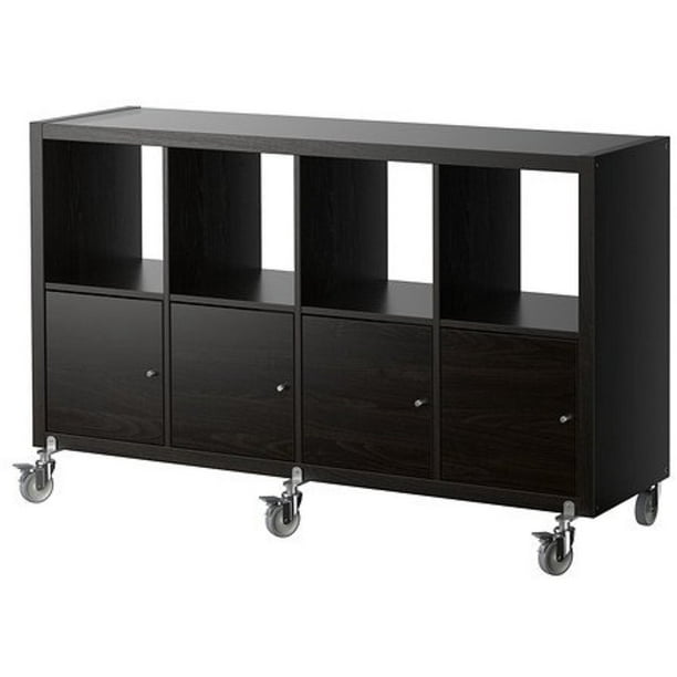 Ikea Shelf Unit On Casters With 4 Doors, Shelving Unit On Wheels Ikea