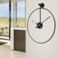 thumbnail image 3 of GUOOL Nordic Simple Wall Clock Wrought Iron Metal Wall Table Restaurant Bedroom Single black, 3 of 7