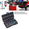thumbnail image 4 of Drive Impact Socket Kit, Wide Application S2 Alloy Tool Steel Drive Socket Ratchet Wrench Set Mirror Chrome Plated Surface 1/4 Inch Rubber Handle  for DIY, 4 of 7