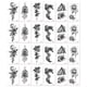 thumbnail image 1 of 24 hojas de tatuajes temporales para mujeres, pegatinas de tatuajes de arte corporal para niñas, tatuajes para adultos, 1 of 6