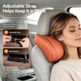 thumbnail image 7 of Car Headrest Neck Pillow, Memory Foam Neck Support Cushion with Breathable Washable Cover, Adjustable Headrest Pillow for Cars, SUVs & Daily Driving, 7 of 7