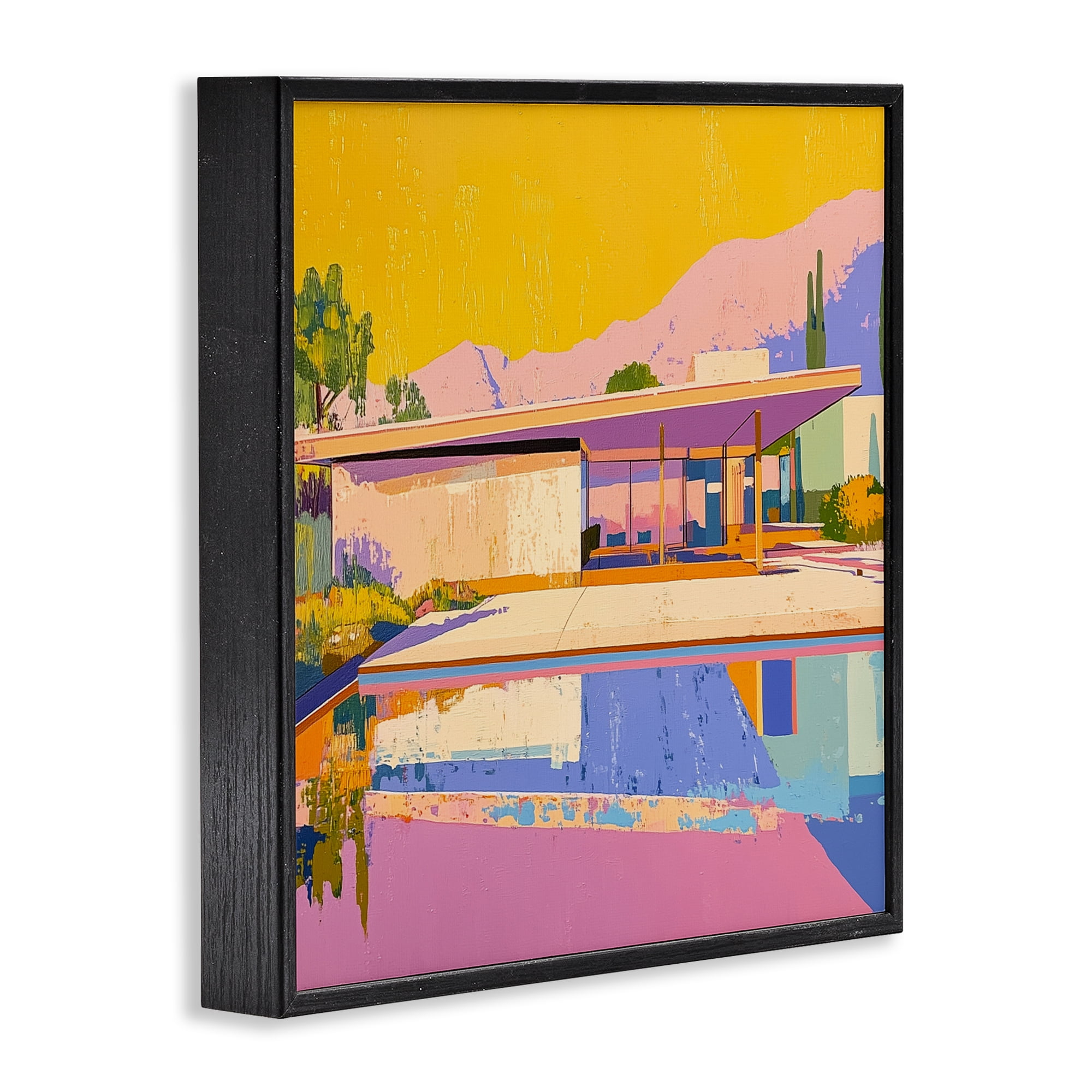 Stupell Industries Vivid Case Study House Black Framed Giclee Art, design by Walker Noble
