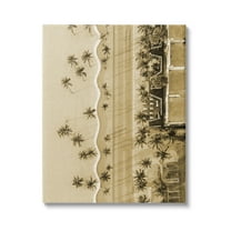 Stupell Industries Tropical Aerial View Landscape Photography Gallery Wrapped Canvas Art Print Wall Art, 16 x 20