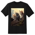 thumbnail image 2 of Plus Size Shirt for Women Black Tops for Women Short Sleeves Shirt for Women Cats T Shirt Crewneck Shirt for Women XL, 2 of 5