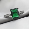 thumbnail image 2 of QQTDFG Size7, 8,9, Rare Green Crystal 18K Black Gold Filled Man's Fashion Solitaire R14-9, 2 of 2