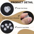 thumbnail image 3 of Uxcell Bottle Adapter 0.45", 10 Pcs Press in Bottle Adapter Plugs with 0.17" Hole for Oral Dispensers Liquid Oil Plastic Glass Bottles Stopper, Clear, 3 of 7