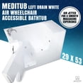 thumbnail image 4 of Meditub Collection 29 in. L x 52 in. W Left Side Drain Air Jetted Bathtub in White with Aroma and Chroma Therapy, 4 of 5