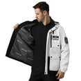 thumbnail image 7 of LEDUNTINO Men's Casual Jackets, Lightweight Thin MultiPocket Jacket Coat, Softshell Hooded Jacket, Outdoor Windbreaker, 7 of 7