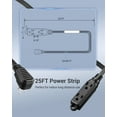 thumbnail image 5 of DEWENWILS 25 FT Flat Plug Extension Cord, 16/3 Awg Grounded Power Cable, 3 Outlets Power Strip for Indoor Use, SPT-3 Cord, Black, 5 of 6