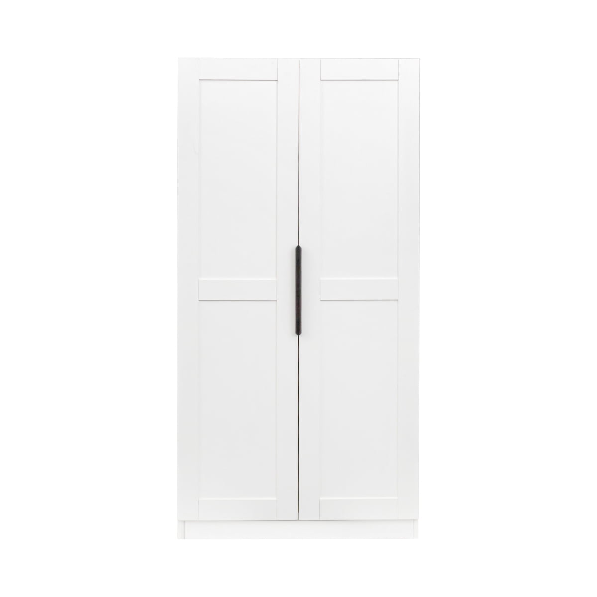 GZXS Freestanding White Kitchen Pantry Cabinet with Door Racks, and Back Cable Management, 5-Tier Wooden Storage Cupboard, 31.5"L x 21.65"W x 62.99"H