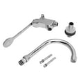 thumbnail image 1 of Foot Pedal Control Valve Faucet Stainless Steel Kitchen Sink Water Tap Vertical Basin Switch Faucet, 1 of 20