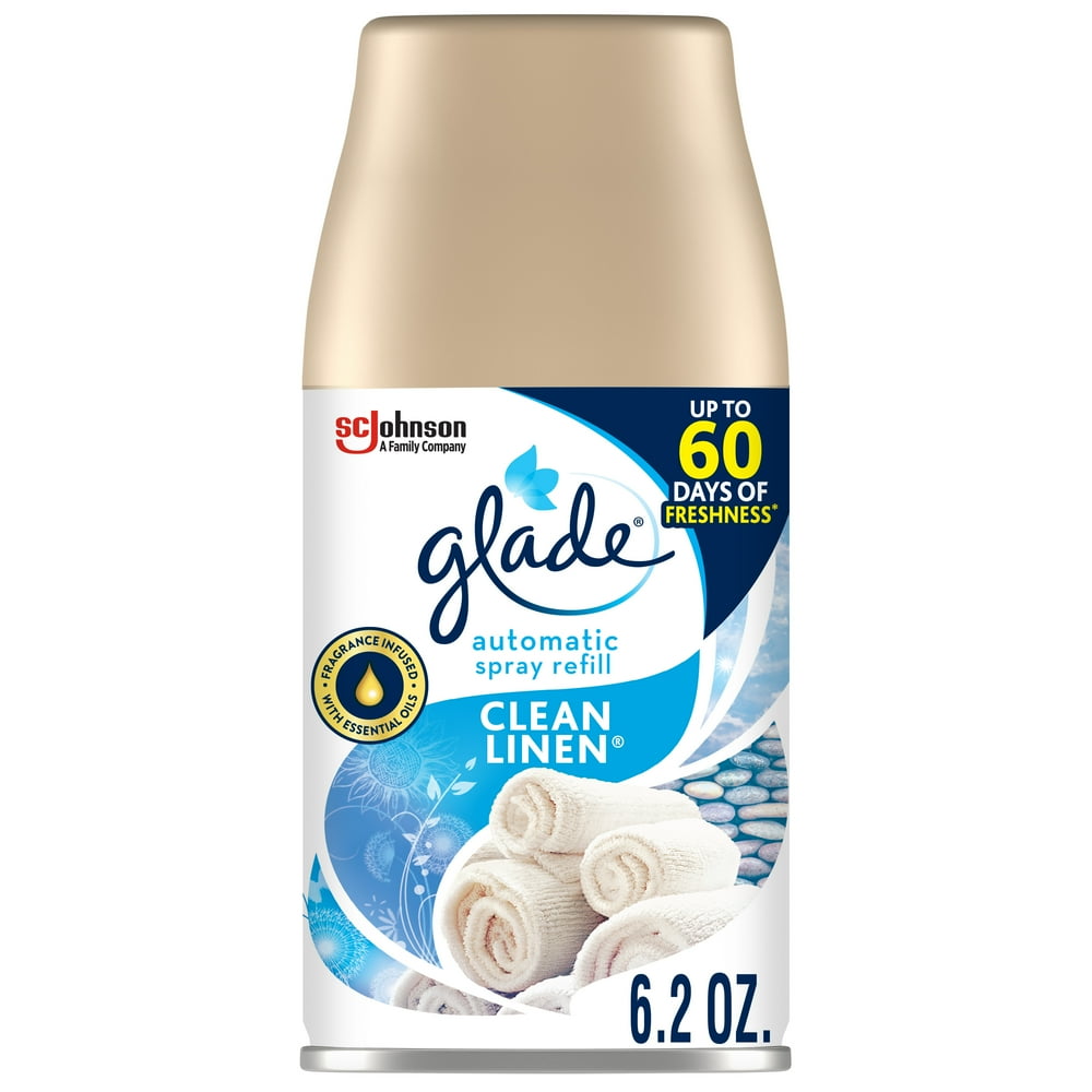 Glade Automatic Spray Refill 1 CT, Clean Linen, 6.2 OZ. Total, Air