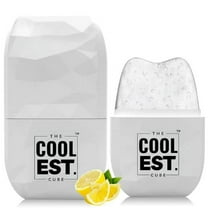 The Coolest Cube Ice Roller For Face and Eye, Reusable Facial Roller to Tone Brighten and Tighten Skin, Silicone Ice Mold Stick to Depuff Eye Bags and Lift Skin, Moisturizing Ice Roller - White