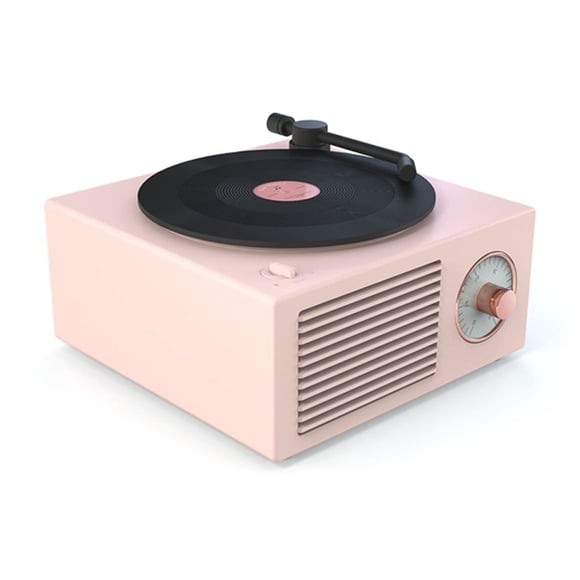 Atomic Vinyl Record Player Wireless Mini Steel Gun Plug-in Vinyl Phonograph Speakers ,Easy to Set Up