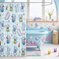 thumbnail image 3 of Manfei Kawaii Axolotl Pattern Shower Curtain 72Wx72L,Ocean Themed Amphibian Bathroom Curtain, 3 of 5