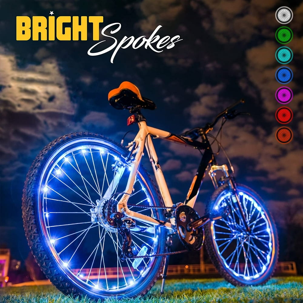 Bright Spokes Premium LED Bike Wheel Lights 7 Colors in 1 USB