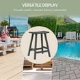 thumbnail image 6 of WestinTrends Malibu HDPE Outdoor Patio 24" Bar Stool Saddle Seat (Set of 2), Gray, 6 of 13