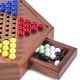 thumbnail image 3 of Juego de damas chinas AMEROUS de madera con almacenamiento, 60 canicas, 3 of 7