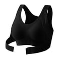 thumbnail image 3 of Removable Pad Posture Support Bra for Older Women, Front Closure Crossback Wireless Seamless Full Coverage Push Up Plus Size Bralettes, No Underwire Jelly Breathable T Shirt Bra, Back, 3 of 7