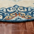 thumbnail image 5 of Elm & Oak Clio 4'10" Round Beige/Blue Medallion Handmade Wool Indoor Area Rug, 5 of 6
