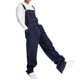 thumbnail image 3 of Hwmodou Men Cargo Trousers Fashion Trend Denim Suspenders Loose Denim Suspender Rompers Jeans Casual Pants Male Sports Pants Blue XL, 3 of 6