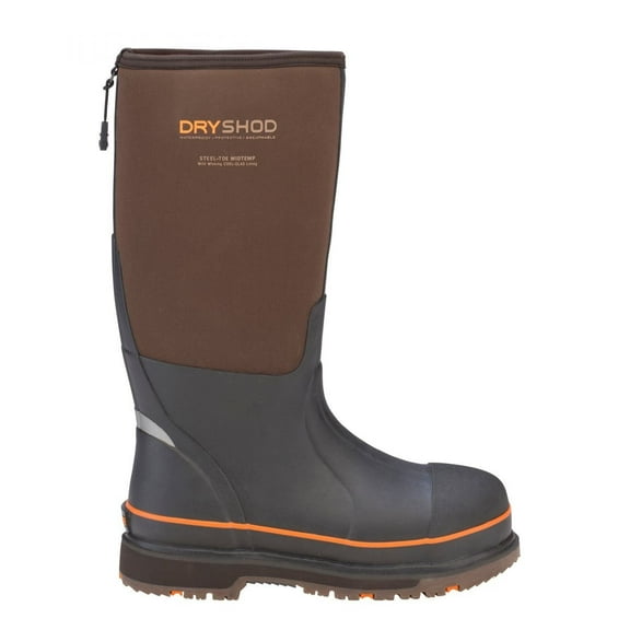 DRYSHOD WORK Mens Steel Toe Waterproof Work Boot Brown Orange STT-UH-BR Size ONE