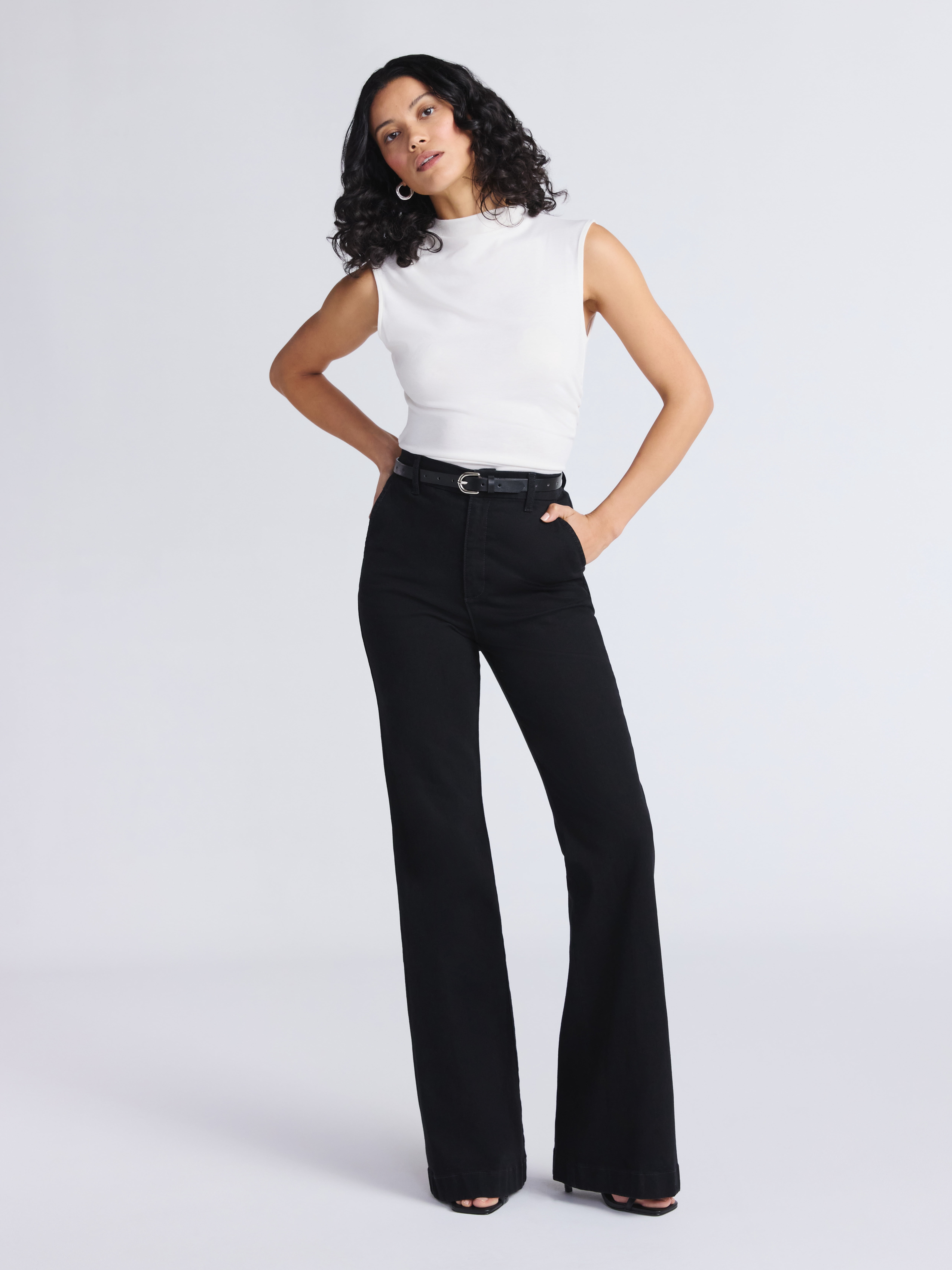 Sofia by Sofia Vergara Women's and Women's Plus Trouser Flare High Rise Jeans, 30.5", 32.5" and 34.5" Inseam, Sizes 0-28W