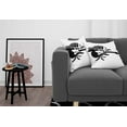 thumbnail image 3 of Ambesonne Music Throw Pillow Cover 2 Pack, Feathers and Electric Guitar, 18", Charcoal Grey and White, 3 of 5