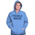 thumbnail image 3 of Trouble Maker Rebel College Party Zip Up Hoodie Men's Women's Brisco Brands 4X, 3 of 6