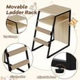 thumbnail image 3 of Cat Litter Box Enclosure for 2 Cats and Doors,Double Cat House with Storage Space,Enclosed Litter Box Furniture with Ladder, 3 of 8