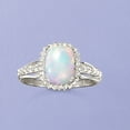 thumbnail image 4 of Ross-Simons Ethiopian Opal and .35 ct. t.w. White Topaz Ring in Sterling Silver, Women's, Adult, 4 of 5