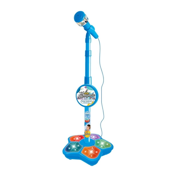 Juguetes de instrumentos musicales Yuyangstore Micrófono para niños Desmontable azul