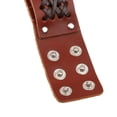 thumbnail image 4 of Joyería de Brazalete Punky Ancho Cuero Botones A Hombres marrón Fernando Pulsera, 4 of 8