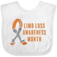 thumbnail image 3 of Inktastic Limb Loss Awareness Prosthetic Leg and Arm Orange Ribbon Boys or Girls Baby Bib, 3 of 4