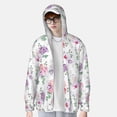 thumbnail image 4 of Balery Rose Flower B Men's Women's UPF 50+ Sun Protection Lightweight Hoodie Performance Long Sleeve Shirt for Fishing Running-Medium, 4 of 9