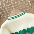 thumbnail image 6 of Chenyin Little Girls Sweater Cardigan for Toddler Kids Knitwear Tops Jacket Fall Winter Peach Heart Baby Knit Sweater Cardigan Coats 1-7 Years Old, 6 of 8