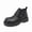 Black, variant on Men's Ostrich-Pattern Platform Ankle Boots, Adjustable Strap Closure Chunky Sole Casual Shoes, Fashion Streetwear Booties for Men