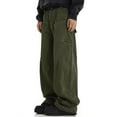 thumbnail image 3 of Wyobmus Mens Cargo Jeans Summer Outdoor Solid Functional Pants Stretch Loose Work Pants With Pockets A-Green, 3 of 4