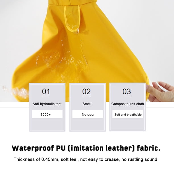 Revestir de perros con capucha transparente chaqueta de lluvia poncho para perros medios pequeños