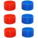 thumbnail image 1 of 6 anillos de agarre para raqueta, color rojo y azul, protector de agarre para raqueta de tenis, bádminton y squash (azul y rojo)., 1 of 5