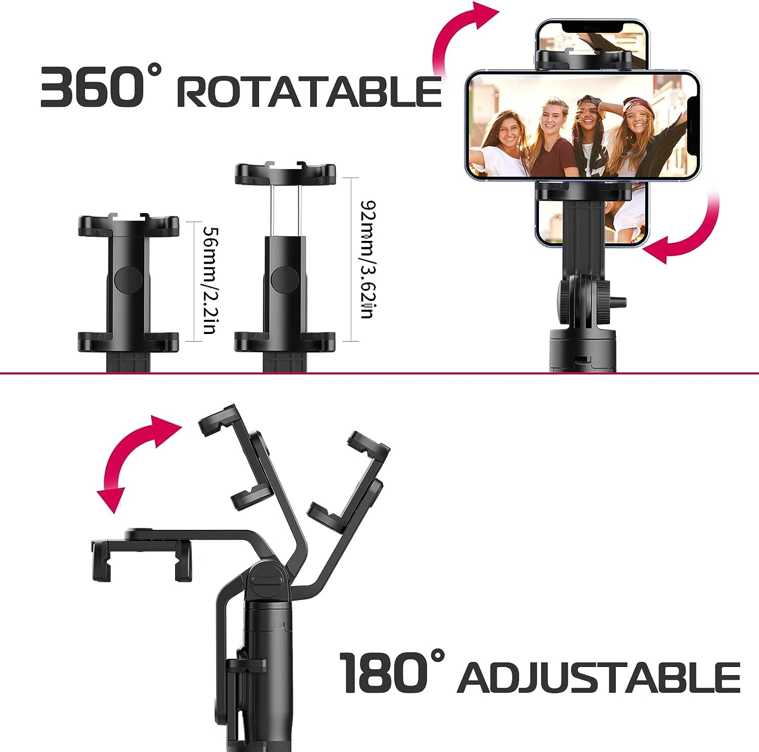 Ulanzi SK-03 Selfie Stick Tripod, 64" Professional Stable Phone Tripod Stand for Smartphone/Action Camera