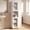 White, variant on Costway Bathroom Cabinet, Slim Floor Storage Cabinet with 2 Fluted Doors,4 Rubber Feet Natural